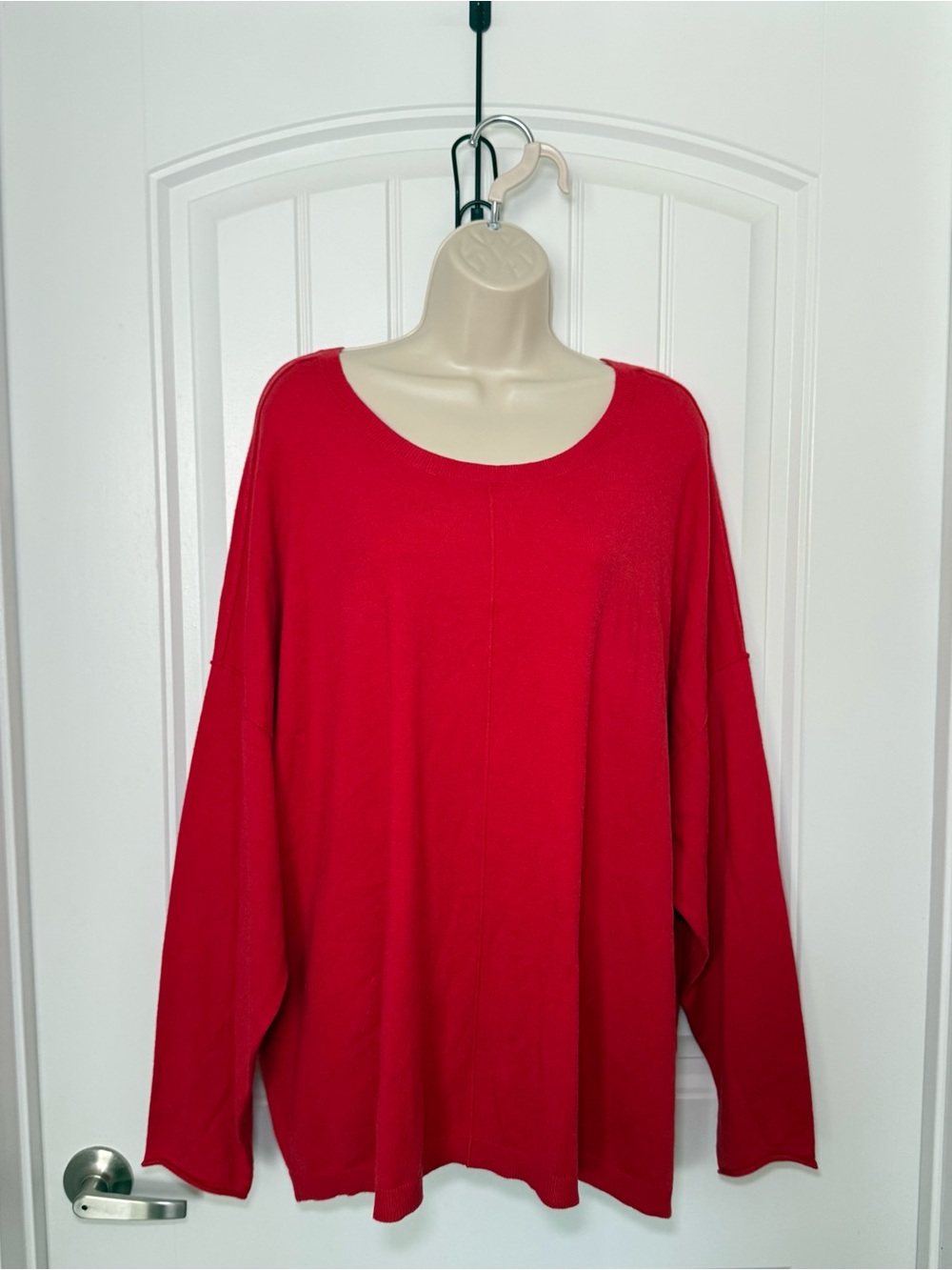Wonderly Women’s 2X Red Knit Top Sweater Normcore Indie Sleaze Minimalist